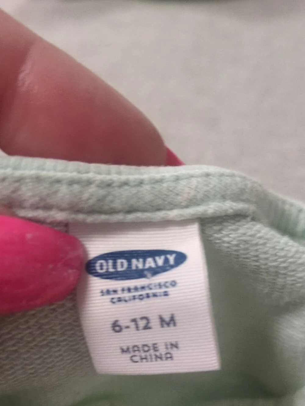 Old Navy Light Mint Sleep Sack with Front Zip